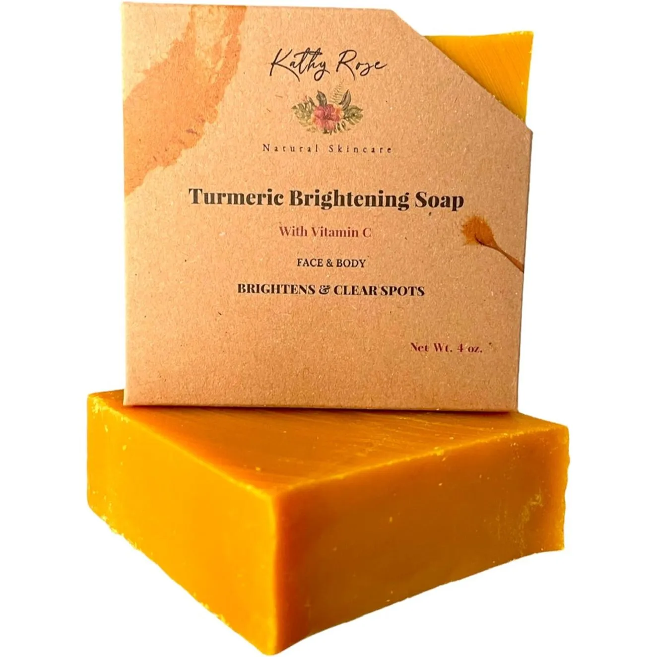 3 PACK Turmeric Brightening Soap for Dark Spots by KathyRoseNaturals