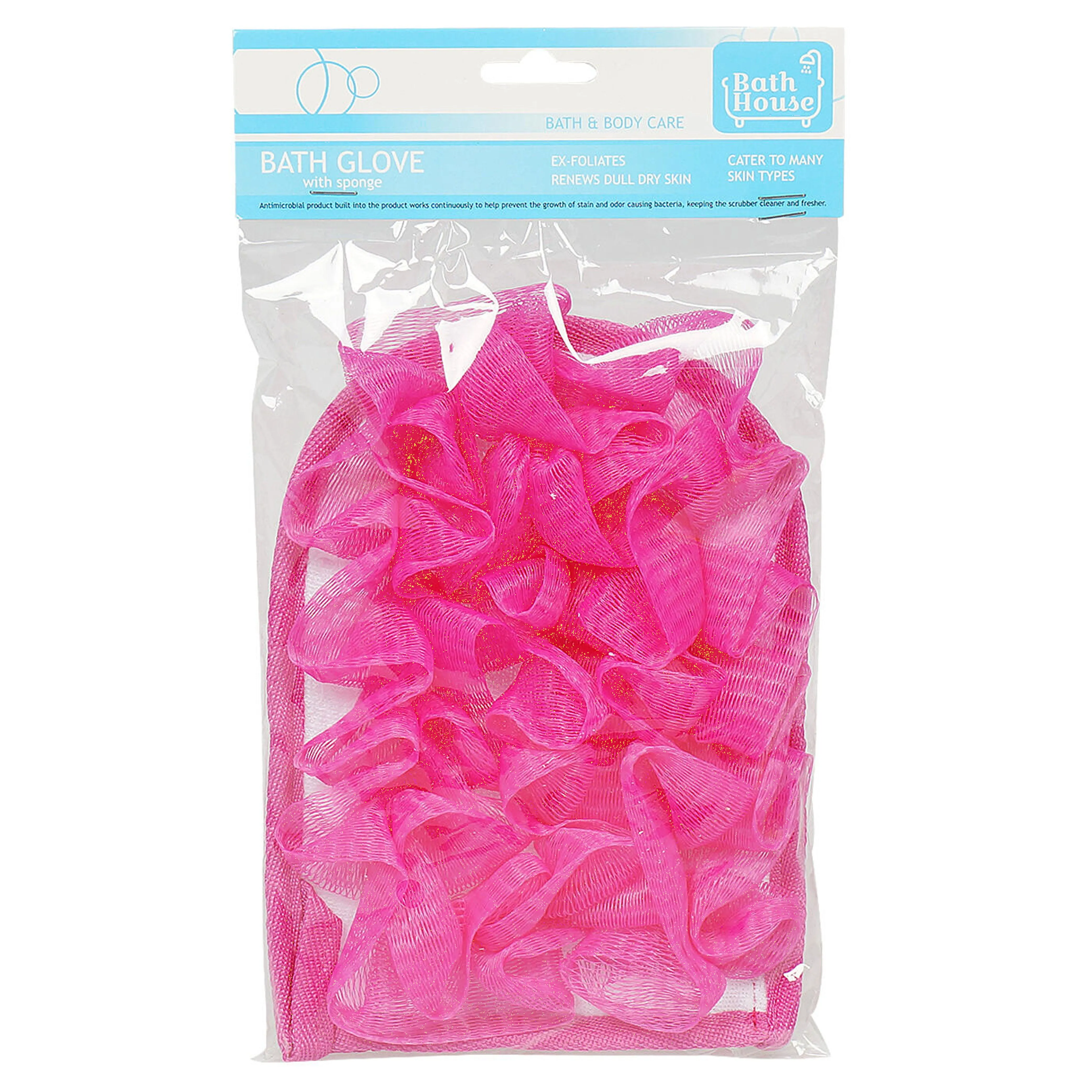 4 Pc Bath Shower Scrubber Glove Body Skin Exfoliating Cloth Massage Sponge Spa
