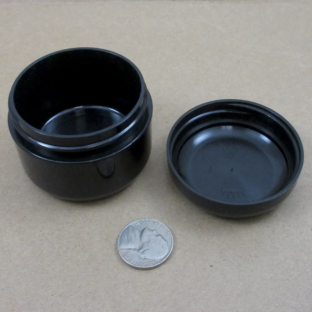 8 PC Cosmetic Container Plastic Jars Double Wall Pot Cream Lotion1.7oz Black