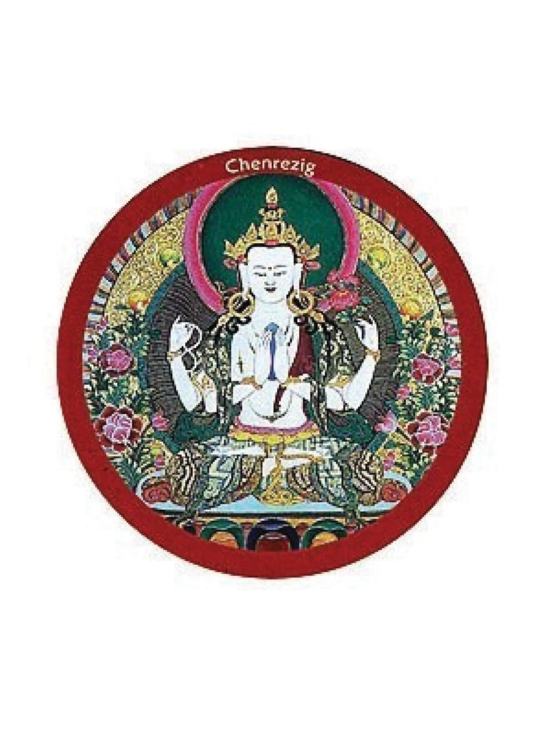 Chenrezig Fridge Magnet (Pack Of 5)