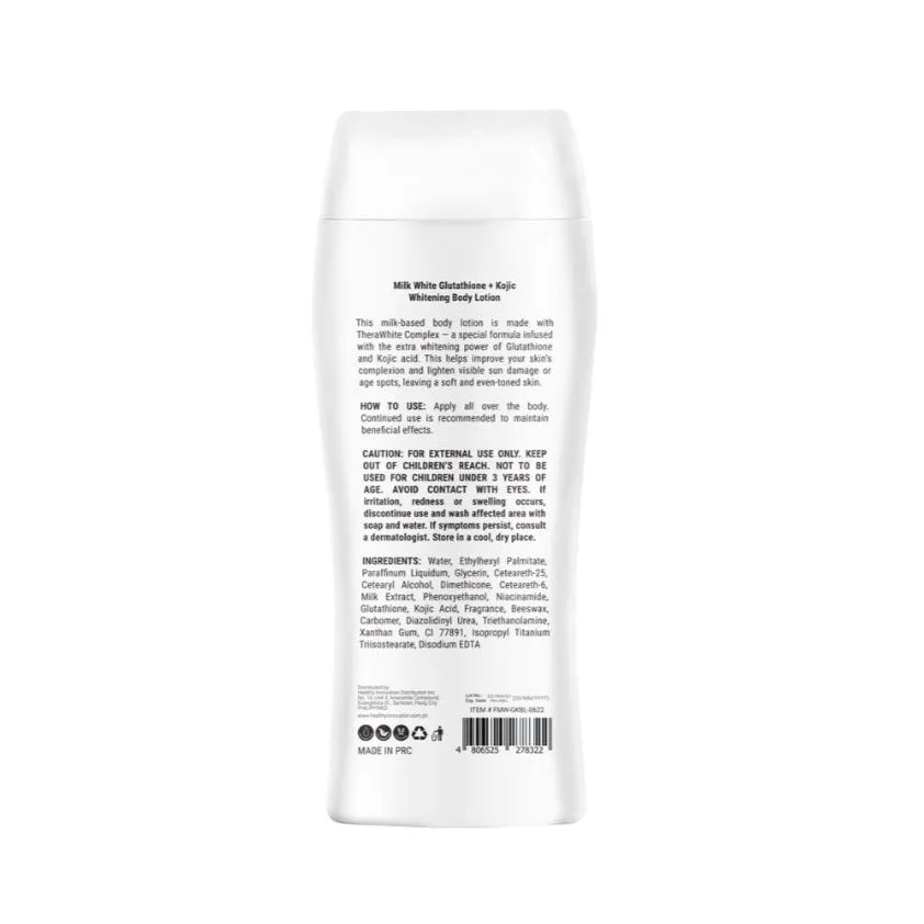 Milk White Glutathione   Kojic Acid Body Lotion 200ml