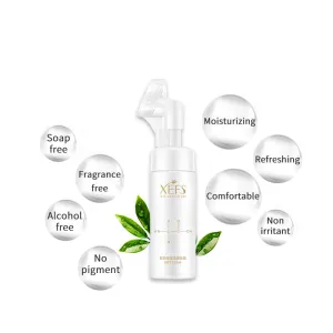 XEFS Deep Cleansing & Moisturizing Foam Face Wash with Silicone Brush