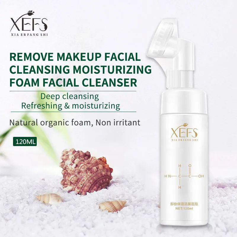 XEFS Deep Cleansing & Moisturizing Foam Face Wash with Silicone Brush